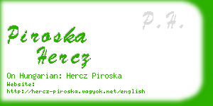 piroska hercz business card